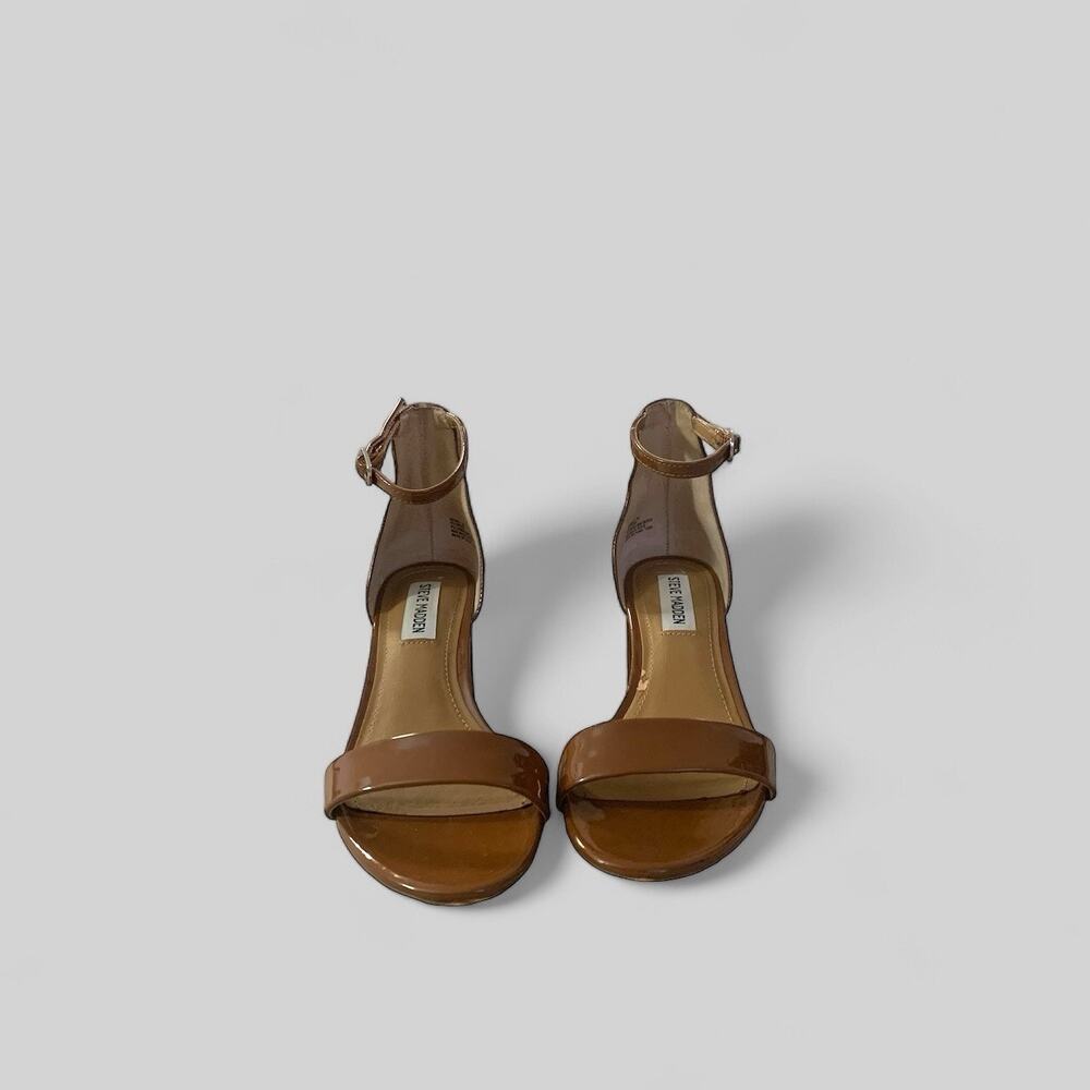 Steve Madden Irenee Cognac Patent Sandals | Size 7 - Picture 2 of 6